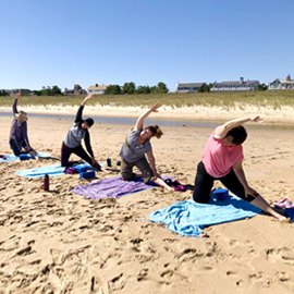 birthday beach yoga