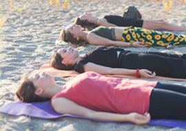 yoga nidra on the beach